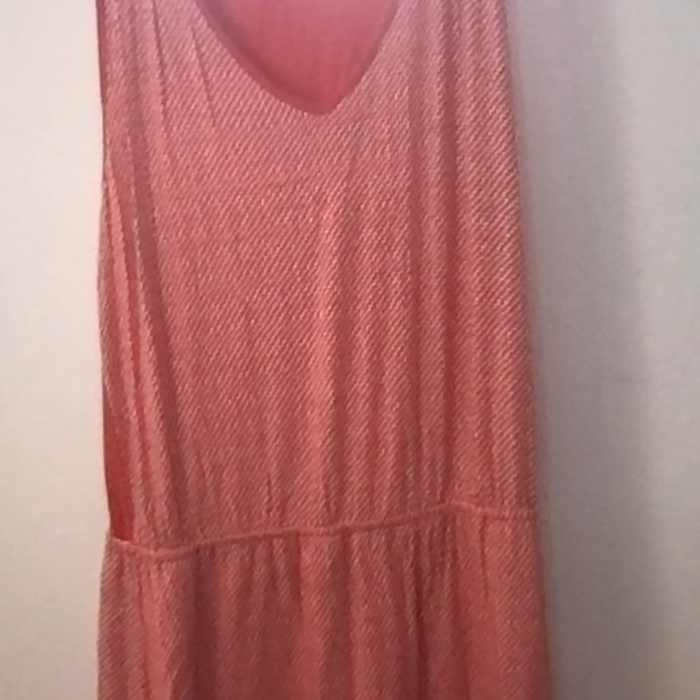 Anthropologie red and white cotton dress, size L